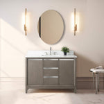 Vera Accent 48-in Single Sink Bathroom Vanity in Driftwood Grey with Engineered Marble Top, VA8048-DG, CVH48-DG, Retail: $1,399.99, FINAL PRICE: $799.99