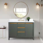 Vera Accent 48-in Single Sink Bathroom Vanity in Vintage Green with Engineered Marble Top, VA8048-VG, CVH48-VG, Retail: $1,299.99, FINAL PRICE: $799.99