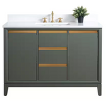 Vera Accent 48-in Single Sink Bathroom Vanity in Vintage Green with Engineered Marble Top, VA8048-VG, CVH48-VG, Retail: $1,299.99, FINAL PRICE: $799.99