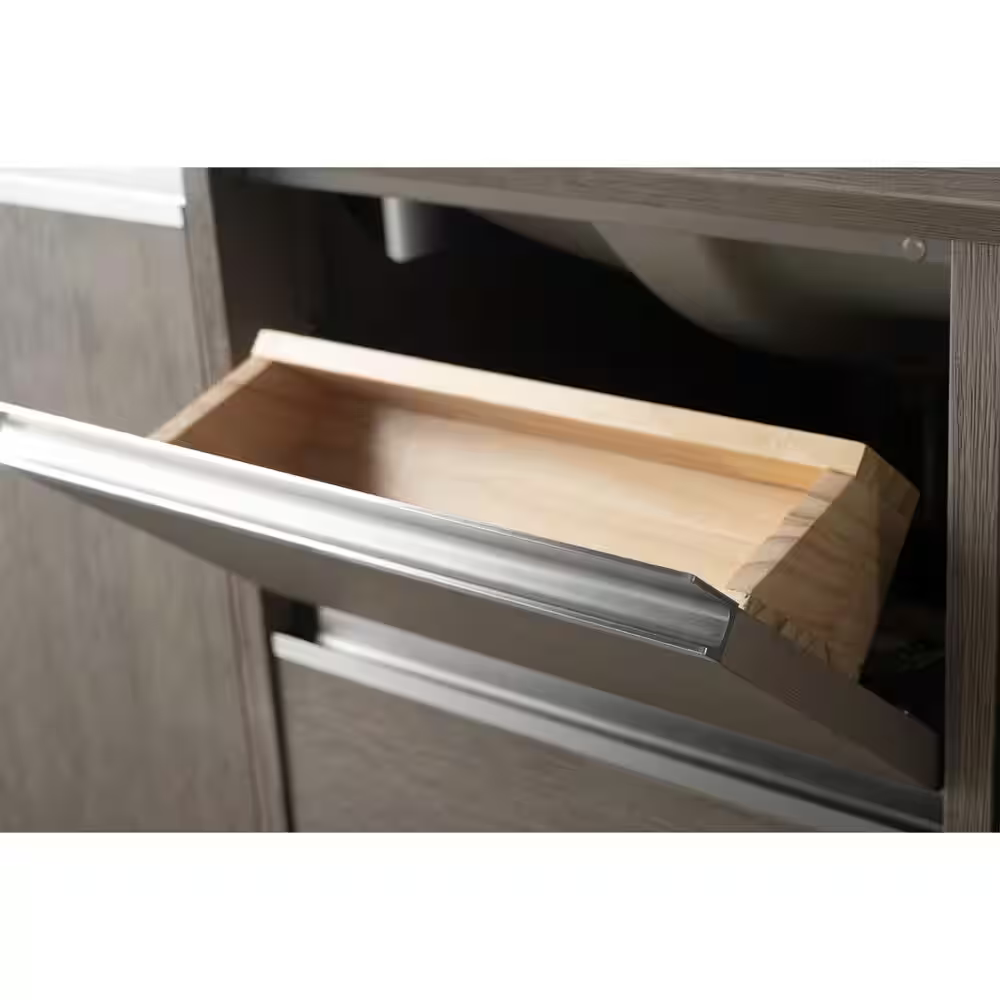 Vera Accent 60-in Double Sink Bathroom Vanity in Driftwood Grey with Engineered Marble Top, VA8060-DDG, CVH60D-DG, Retail: $1,388.00, FINAL PRICE: $999.99+ Tax