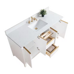 Vera Accent 60-in Double Sink Bathroom Vanity in White with Engineered Marble Top, VA8060-DW, CVH60D-W, Retail: $1,438.00, FINAL PRICE: $999.99+ Tax