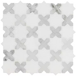 Vera Anne 12x12 Polished Marble Mesh-Mounted Mosaic Floor and Wall Tile, SMOT-VERAN-POL10MM, 9.7sf, 10 pcs, 49 lbs, FINAL PRICE: $11.99/pc, $119.90/box + Tax