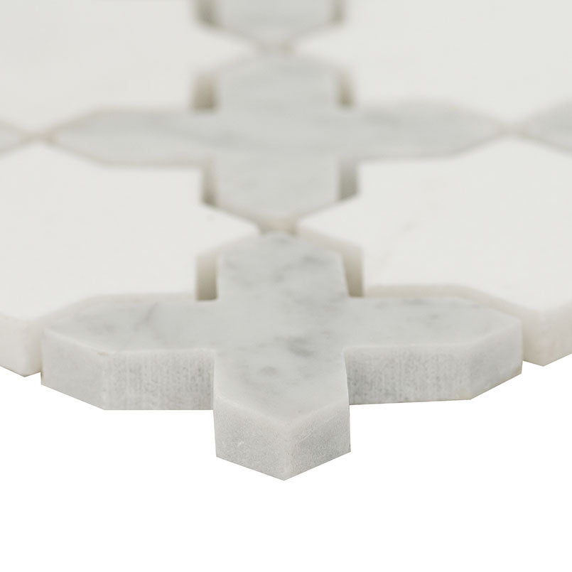 Vera Anne 12x12 Polished Marble Mesh-Mounted Mosaic Floor and Wall Tile, SMOT-VERAN-POL10MM, 9.7sf, 10 pcs, 49 lbs, FINAL PRICE: $11.99/pc, $119.90/box + Tax