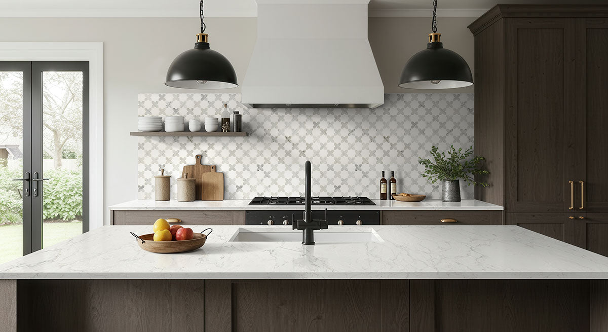 Vera Anne 12x12 Polished Marble Mesh-Mounted Mosaic Floor and Wall Tile, SMOT-VERAN-POL10MM, 9.7sf, 10 pcs, 49 lbs, FINAL PRICE: $11.99/pc, $119.90/box + Tax