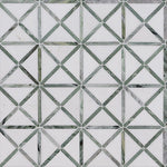 Verdant Green Geometrica 12x12  Mosaic, 10sf, 10 pcs, 50 lbs, FINAL PRICE: $5.99/pc, $59.90/box + Tax