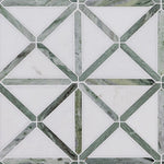 Verdant Green Geometrica 12x12  Mosaic, 10sf, 10 pcs, 50 lbs, FINAL PRICE: $5.99/pc, $59.90/box + Tax