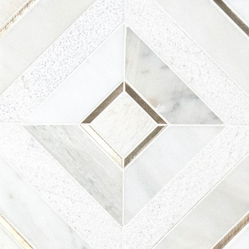 Verona Gold 12x12 Marble/Metal Mesh-Mounted Mosaic Floor and Wall Tile, SMOT-SMTL-VERGOL8MM, 9.8sf, 10 pcs, 7.78mm, 44 lbs, FINAL PRICE: $/sf, $/box + Tax