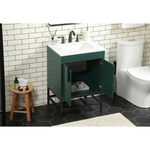 Ever Living Grace 24-Inch Single Sink Vanity in Green with a  Countertop, VF48824MGN, FINAL PRICE: $399.99 + TAX [FBM-121]