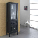 Virtu USA Walton 24-in Linen Side Cabinet in Espresso, MDC-5324-SIDECAB-ES