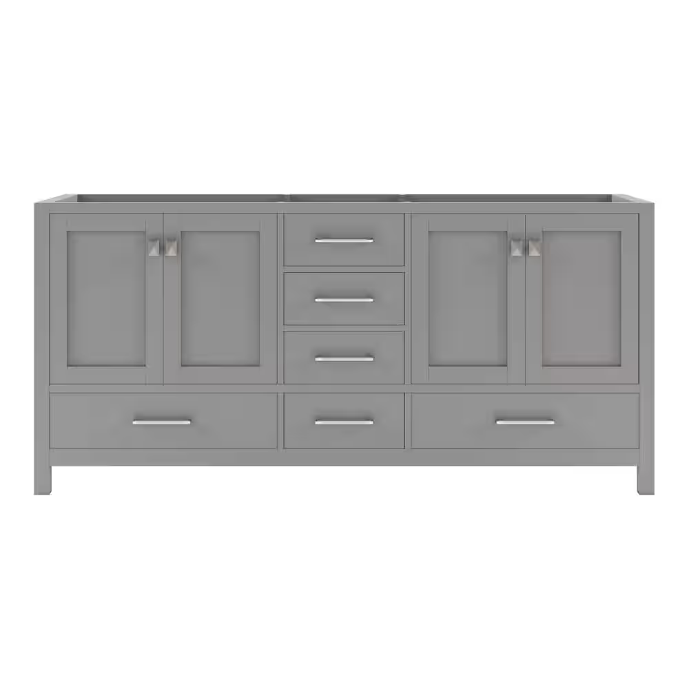 Caroline Avenue 72-in Cashmere Gray Undermount Double Sink Bathroom Vanity with CUSTOM Top, GD-50072-CUSTOM-CG, Final Price: $1,299.99 + Tax