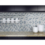 Vista Azul Hexagon 11x13 Patterned Glass Mesh-Mounted Mosaic, SMOT-GLS-VISAZU6MM, 14.7sf, 15 pcs, 45 lbs, FINAL PRICE: $6.99/pc, $104.85/box + Tax
