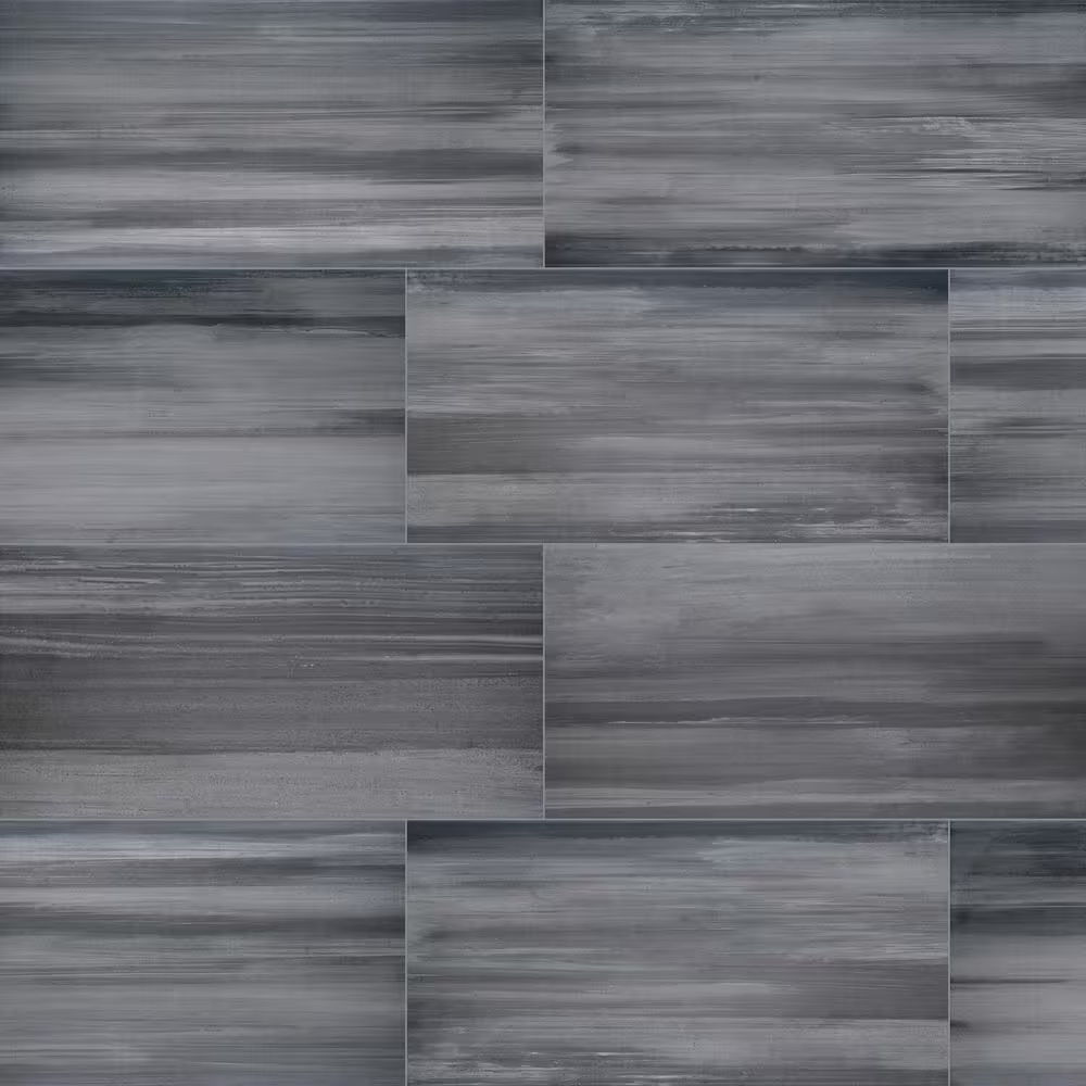 Watercolor Graphite 12x24 Matte Porcelain Limestone Look Floor and Wall Tile, NWATGRA1224, 8.89mm, 6pcs, 46 lbs, 12sf, Retail: $3.99/sf, FINAL PRICE: $1.99/sf, $23.88 + Tax
