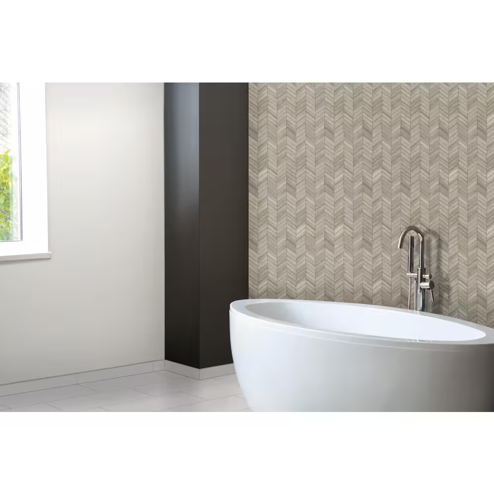 ** PER PCS ** Water Color Grigio 12x15 Mosaic, 10mm, 4.67sf, 4pcs Loc: MT4-C