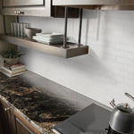 **PER PIECE** Whisper White Beveled Subway Mosaic 2x6 Premier Decor (10 Pcs/Box) PT-WW-2X6B