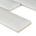 **PER PIECE** Whisper White Beveled Subway Mosaic 2x6 Premier Decor (10 Pcs/Box) PT-WW-2X6B