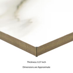 White Calacatta Bianco 24x24 Polished Porcelain Marble Look Floor and Wall Tile, 9.39mm, 4pcs, 70 lbs, 16sf, Retail: $1.96/sf, FINAL PRICE: $0.99/sf, $15.84 + Tax