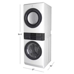ElectroLux 4.4 cu. ft. Stacked Washer and 8.0 cu. ft. Electric Dryer Laundry Tower in White with LuxCare Wash, Energy Star ELTE7300AW [FB133] MSRP: $2,349.00 FINAL PRICE: $1,099.99+ TAX