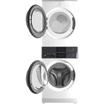 ElectroLux 4.4 cu. ft. Stacked Washer and 8.0 cu. ft. Electric Dryer Laundry Tower in White with LuxCare Wash, Energy Star ELTE7300AW [FB133] MSRP: $2,349.00 FINAL PRICE: $1,099.99+ TAX