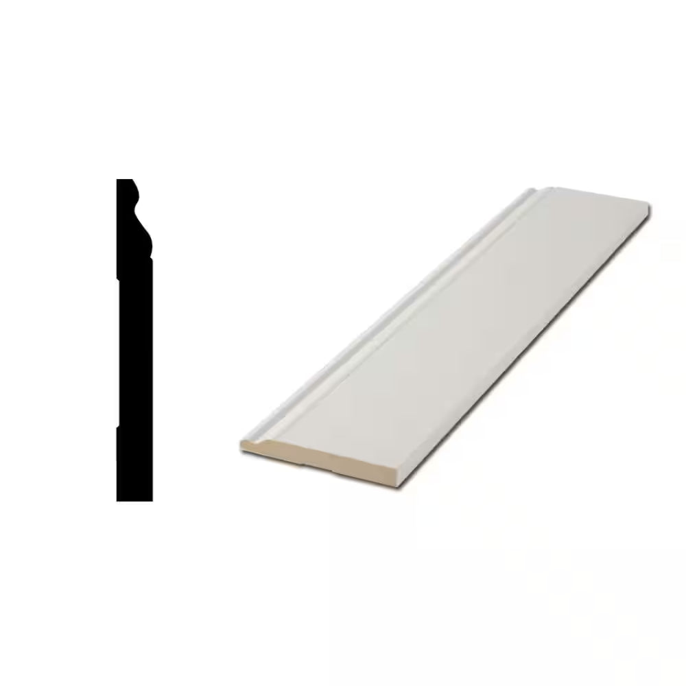 12ft Profile Baseboard (5 1/4") Primed Cedar,  1/2" x 5 1/4" x 12' ,  FINAL PRICE: $1.00/lf, $12.00/pc + TAX