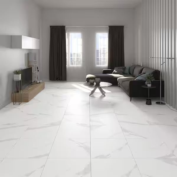 **PER BOX** Lilly Blanco 24x24 Polished Tile, 313213691, 9.5mm, 15.5sf, 4pcs, 70lbs, FINAL PRICE: $1.29/sf, $20/box + Tax