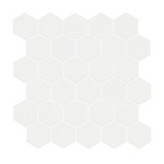 **PER PCS** White 2 in. Hexagon 10.6 x 11 Matte Porcelain Mesh-Mounted Mosaic, NHDWHI2X2HEXC, 6.35mm, 16pcs, 29.28 lbs, 12.96sf, Retail: $3.61/pc, FINAL PRICE: $1.99/pc + Tax