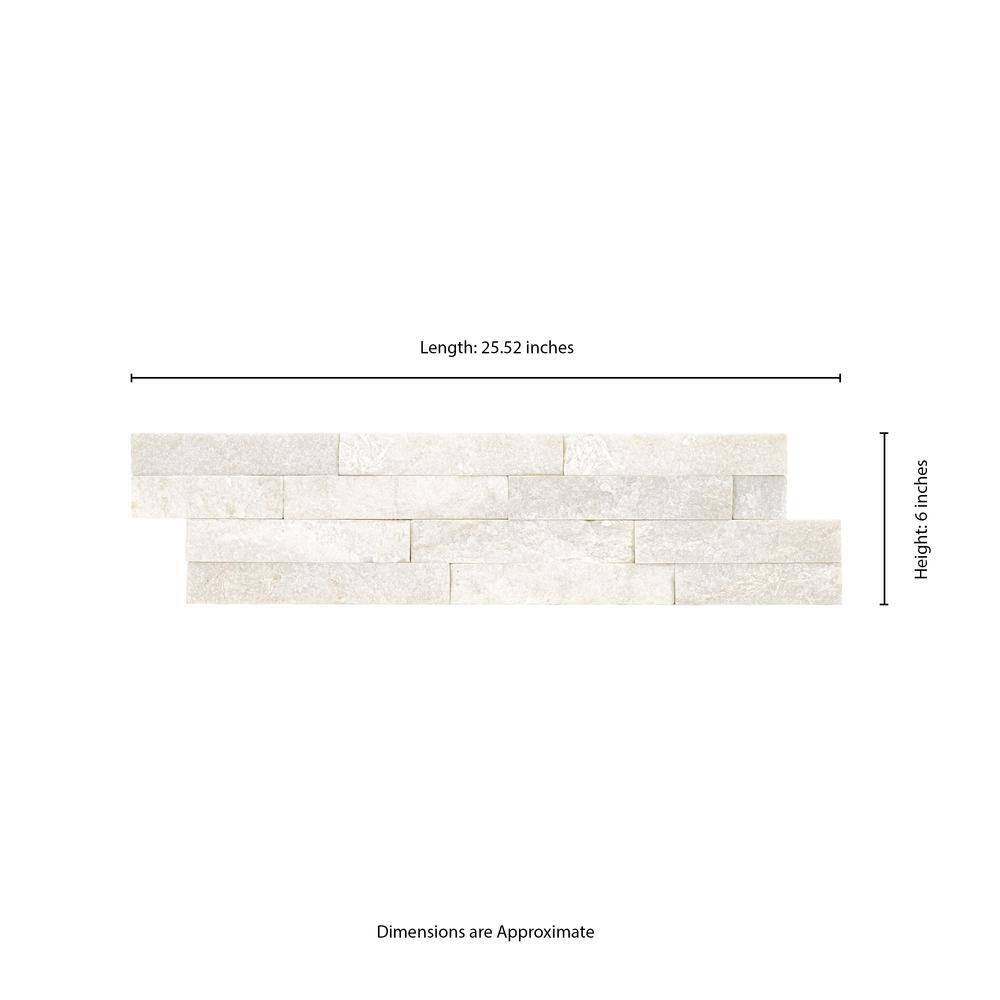Arctic White 6x24 Ledger Panel Marble Wall Tile, LPNLQARCWHI624, 6sf, 6 pcs, 25mm, 65 lbs, FINAL PRICE: $6.49/sf, $38.94/box + Tax