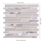 White Wave Interlocking 12x12 Stone/Glass/Metal Mesh-Mounted Mosaic, SMOT-SGLSMTIL-WHTWA4MM, 20sf, 20 pcs, 30 lbs, FINAL PRICE: $2.99/pc, $59.80/box + Tax