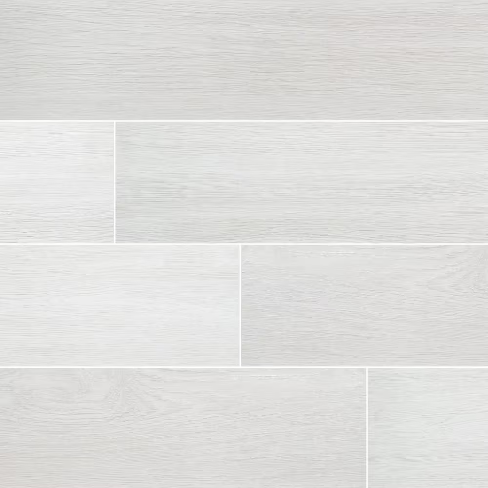 Woodcrest Blanco 6x36 Matte Porcelain Floor and Wall Tile, 9.7mm, 9pcs, 52 lbs, 13.5sf, Retail: $1.56/sf, FINAL PRICE: $0.99/sf, $13.37 + Tax