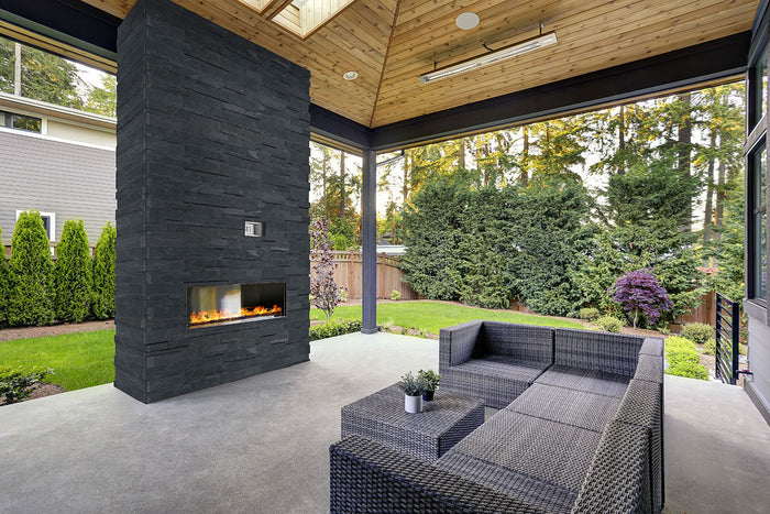 **PER BOX** Premium Black Slate Stacked Stone Panels 9x24, 19.05mm, 53 lbs, 3pcs, 4.5sf, FINAL PRICE: $4.99/sf, $22.46/bx