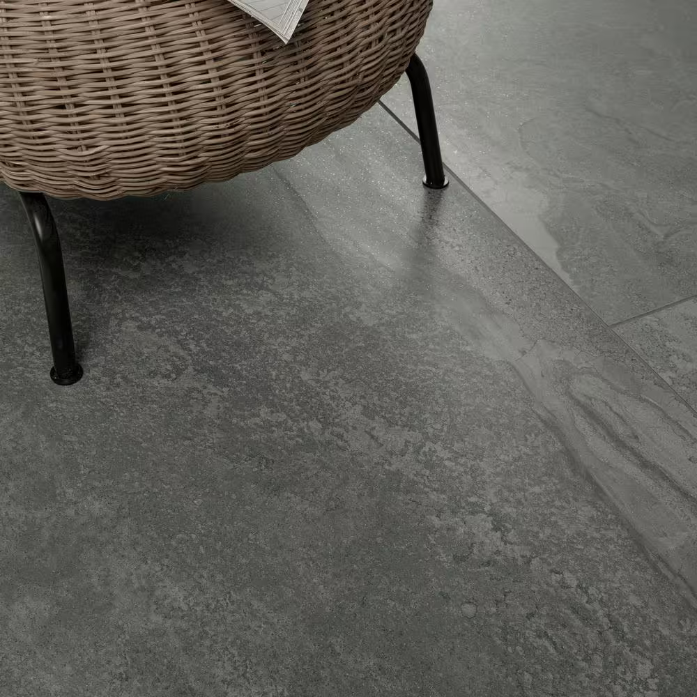 Yardan Graphite 24x48 Matte Porcelain Stone Look Floor and Wall Tile, NHDYARGRAP2448, 15.28sf, 2 pcs, 9.7mm, 37 lbs, FINAL PRICE: $0.99/sf, $15.13/box + Tax