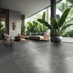 Yardan Graphite 24x48 Matte Porcelain Stone Look Floor and Wall Tile, NHDYARGRAP2448, 15.28sf, 2 pcs, 9.7mm, 37 lbs, FINAL PRICE: $0.99/sf, $15.13/box + Tax