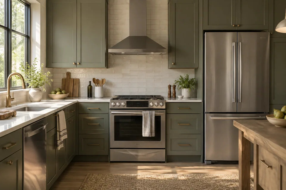 Kitchen appliances in a kitchen interior